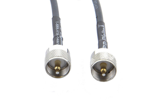 MPD Digital I RG8X Coax Cable with UHF PL259 Male to UHF PL259 Male Connector I 50 Omh I RF, CB & AIS Mini-8, Jumper I Made in The USA I Black, 3 Feet