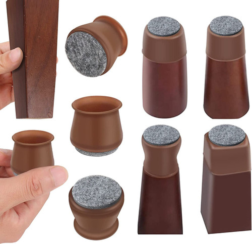 Large Brown 1.5in 16PCS Chair Leg Floor Protectors Felt Furniture Pads 1.2"-1.8" Leg-Silicone Floor Slip Bottom-Chair Pads Feet Furniture Prevents Floor Scratches and Reduce Noise Large Brown 1.5in 16PCS Chair Leg Floor Protectors Felt Furniture Pads 1.2"-1.8" Leg-Silicone Floor Slip Bottom-Chair Pads Feet Furniture Prevents Floor Scratches and Reduce Noise