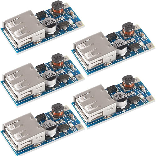 5PCS DC-DC 0.9V-5V to 5V PFM 600MA Step Up Boost Converter Supply Voltage Module Mobile Power Bank USB Boost Converter Charger Board Module