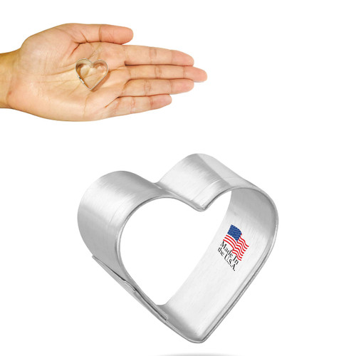 Foose Cookie Cutters Valentine Mini Heart Cookie Cutter 1 in, Tin Plate Steel, Handmade in USA Foose Cookie Cutters Valentine Mini Heart Cookie Cutter 1 in, Tin Plate Steel, Handmade in USA