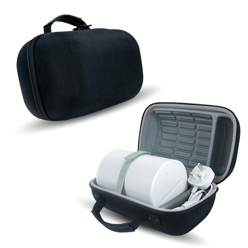 XINGFUDAO Hard Case for Sonos Era 100 Speaker, Sonos Era 100 Speaker Storage Bag with Inner Partition and Mesh Pocket for USB Cable, Portable Protective Speaker Case Easy to Carry