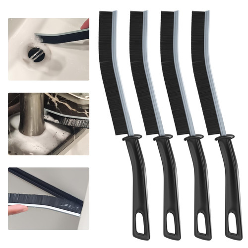 Gap Cleaning Brush, 4PCS Bathroom Gap Cleaning Brush, Crevice Cleaning Brush, Hard Bristle Brush for Cleaning, Dead Corners Multifunctional Brushes for Bathroom, Kitchen, Tiles, Window Slots (4PCS)