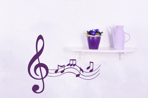 Musical Wall Decals Treble Clef Notes Vinyl Sticker Room Nursery Home Decor Musical Wall Decals Treble Clef Notes Vinyl Sticker Room Nursery Home Decor