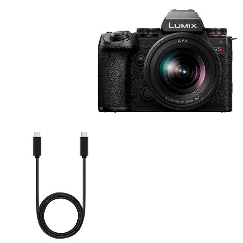BoxWave Cable Compatible with Panasonic Lumix S5II (DC-S5M2) - DirectSync PD Cable (3ft) - USB-C to USB-C (100W), Type C Braided 3ft Charge and Sync Cable - Jet Black