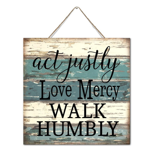 Rustic Wood Sign Farmhouse ???? - ?? Wall Art Decor Hanging Wooden Sign Motivational Wood Plaque Sign for Living Room Bedroom Home Decor 8"x8"