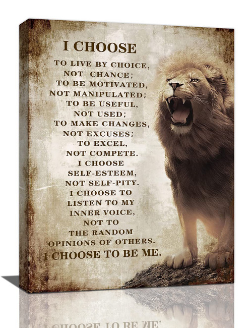 Lion Wall Art Lion Office Pictures Wall Decor lion Canvas Painting Modern Home Decorations Artwork for Men Gift Bedroom Living Room Framed 16x20 inch