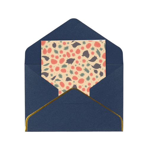Animals Form Printed Patterns Print Blank Greeting Cards, Pearl Paper Envelopes Suitable For Various Occasions - Anniversary Cards, Thank You Cards, Holiday Cards, Wedding Cards, Congratulations, And More