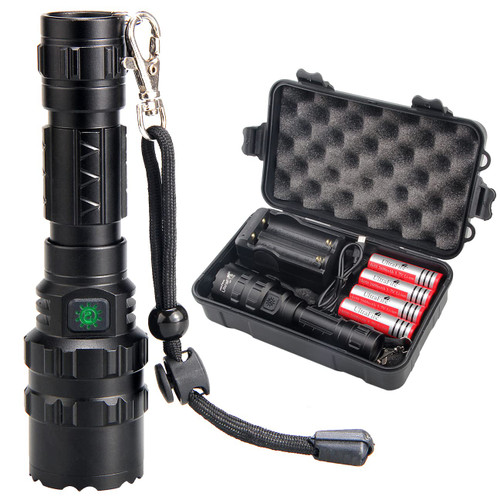 ULTRAFIRE LED Mini Flashlight 5 Modes Flashlight with 4PCS UFB26 and Charger, Waterproof Super Bright High Lumen Flashlights UF-1102