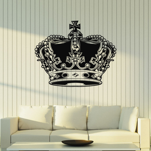Vinyl Wall Decal Crown for King and Queen Royal Emperor Stickers Mural Large Decor (g2404) Black Vinyl Wall Decal Crown for King and Queen Royal Emperor Stickers Mural Large Decor (g2404) Black
