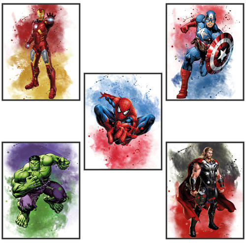 CNG DIGITAL Superhero Posters Superhero Wall Art for Boys Bedroom Set of 5 Unframed (8''x10'') Superhero Room Decor for Boys Watercolor Posters Nursery Decor Poster Kids Room Boys CNG DIGITAL Superhero Posters Superhero Wall Art for Boys Bedroom Set of 5 Unframed (8''x10'') Superhero Room Decor for Boys Watercolor Posters Nursery Decor Poster Kids Room Boys