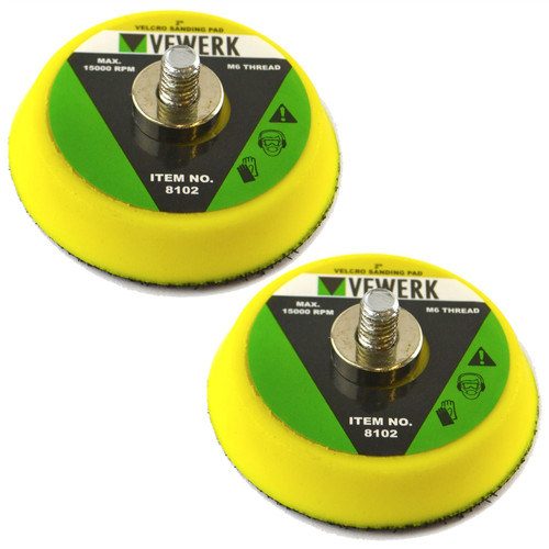 2"/50mm Sanding Polishing/Backing Pad With M6 Thread For Air Sander 2PK