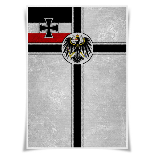 Nice Captain Early Modern Country Flag Poster Historical Flag Prints A3 Size Wall Art Home Decor (German Empire(War Flag))