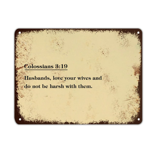 Nelbonse Husbands Love Your Wives Tin Sign Tin Metal Sign Shabby Positive Quotes Tin Art Sign Decoration For Home Bar Diner Pub Restaurants 16x12in