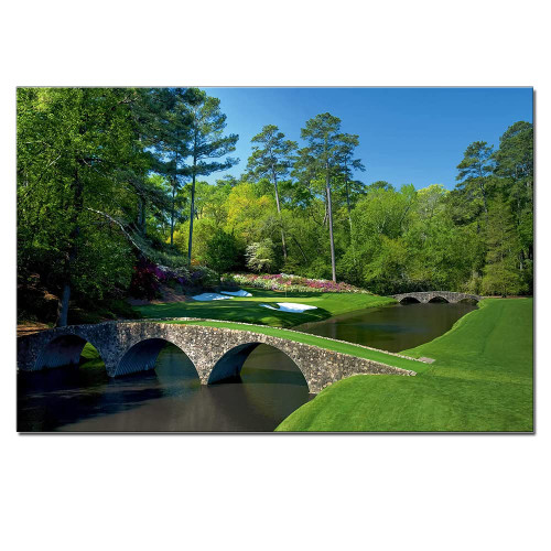 JXBYJP Augusta National Golf Course Golf Club Landscape Artwork for Gym Wall Art Canvas Painting Home Decorations Poster Print Framed Ready to Hang (Golf Course, 12x16inch)