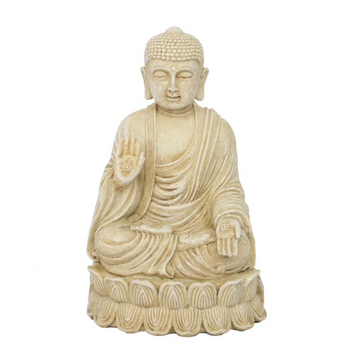 CynynYxy Buddha Statue, Buddah Statue for Home, 5.6 Inches Buddha Statues for Home Decor, Sitting Lotus Meditation Buddha, Great Decor for Zen Meditation Altar (White)