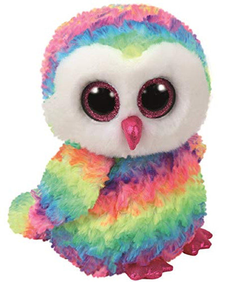 Ty Beanie Boos OWEN The Multicolor Owl Medium Ty Beanie Boos OWEN The Multicolor Owl Medium