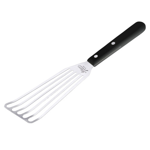 Ateco Slotted Spatula with 6 by 3-Inch Stainless Steel Blade, Plastic Handle, Dishwasher Safe