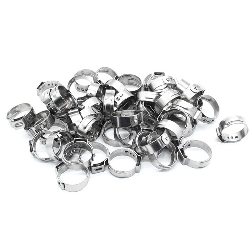 Kemcatui 100 Pcs 1/2 Inch PEX Cinch Clamps, 304 Stainless Steel Pex Cinch Clamp Rings, Cinch Crimp Rings Pinch Clamps, Crimp Hose Clamp for PEX Tubing Pipe Fitting Connections Kemcatui 100 Pcs 1/2 Inch PEX Cinch Clamps, 304 Stainless Steel Pex Cinch Clamp Rings, Cinch Crimp Rings Pinch Clamps, Crimp Hose Clamp for PEX Tubing Pipe Fitting Connections