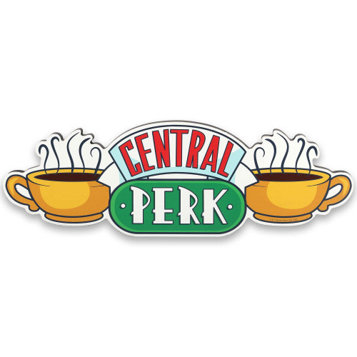 Open Road Brands Friends The TV Series Central Perk Wood Tabletop Decor - Central Perk Decoration to Hang or Display in Office or Kitchen