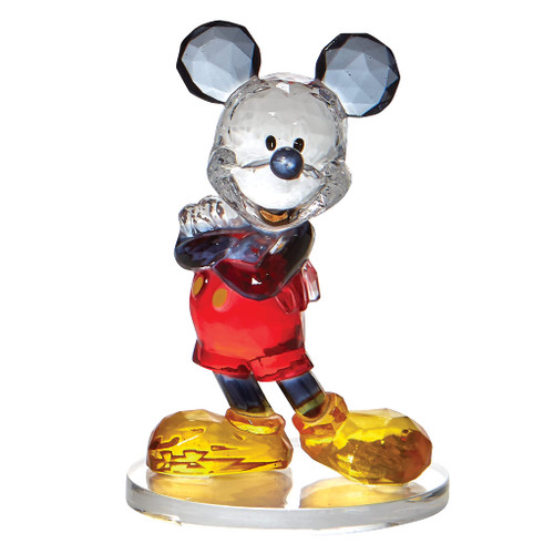 Enesco Facets Disney Mickey Mouse Standing Pose Figurine, 3.75 Inch, Multicolor