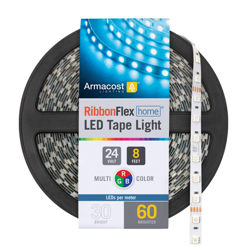 Armacost Lighting Home Multi-Color LED Tape Light 60 LEDs/Meter 8.2 ft (2.5m) 614210