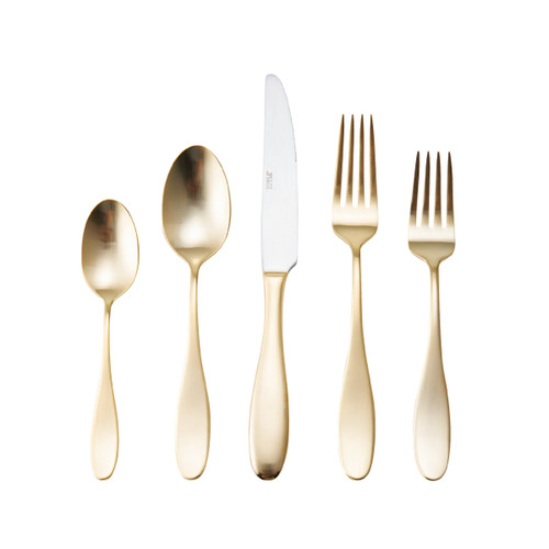 Towle Living 20-Piece Ashwell Gold Forged Stainless Steel Flatware Set, Service of 4