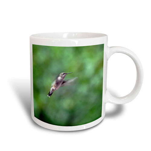 3dRose Female Ruby Throat ed Hummingbirds Flying Two Tone Mug, 11 oz, Red/White