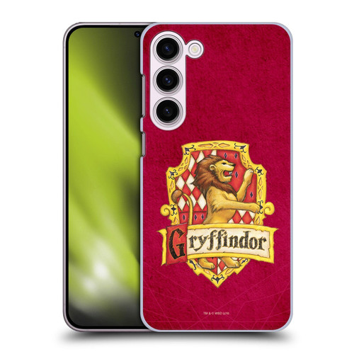 Head Case Designs Officially Licensed Harry Potter Gryffindor Crest Sorcerer's Stone I Hard Back Case Compatible with Samsung Galaxy S23+ 5G