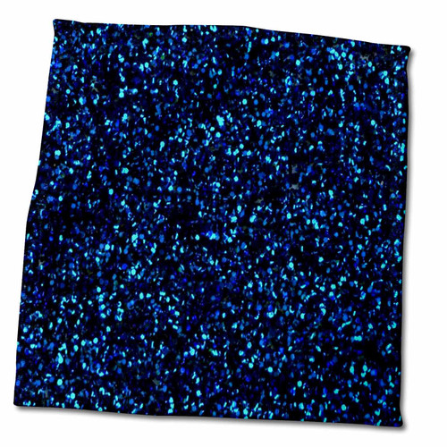 3dRose Florene - Designer Textures III - Print of Navy Blue Sequins - Towels (twl-194761-3)