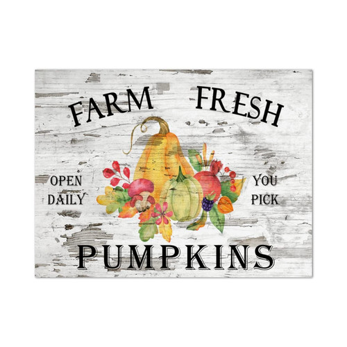 Farm Fresh Pumpkins Wooden Signs Rustic Fall Pumpkin Sunflower Maple Leaves Wall Sign Harvest Thanksgiving Wall Art Hanging Farmhouse Decoration Plaque For Office Bedroom Living Room Home 12x16in