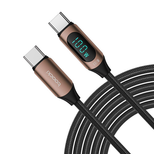 USB C Cable, 100W USB C to USB C Cable Type C Charge Fast Charging Cable with LED Display, Type C to Type C Cable 480Mbps Nylon Braided C to C Type Fast Charge Cable for Samsung Galaxy iPad MacBook