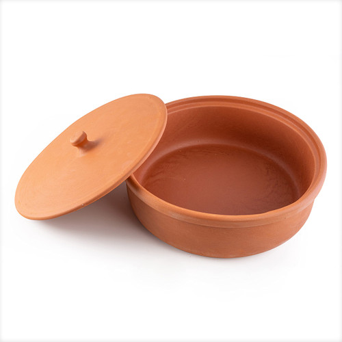 Luksyol Clay Pot For Cooking, Large Pot, Big Pots For Cooking, Handmade Cookware, Cooking Pot, Terracotta Pot, Terracotta Casserole, Unglazed Clay Pots For Cooking, Dutch Oven Pot With Lid 11.8 Inches