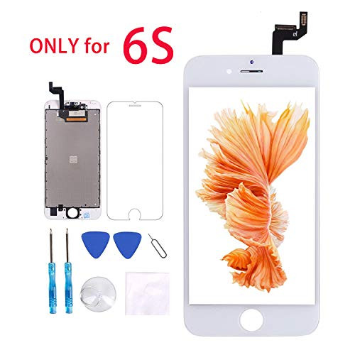 Screen Replacement for iPhone 6S White Giorefix LCD Touch Screen Display Assembly Digitizer Repair Kit Screen Protector Repair Tools