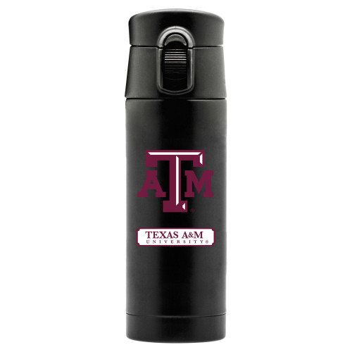 NCAA Texas A & M Aggies 16oz Double Wall Stainless Steel Thermos, Matte Black NCAA Texas A & M Aggies 16oz Double Wall Stainless Steel Thermos, Matte Black