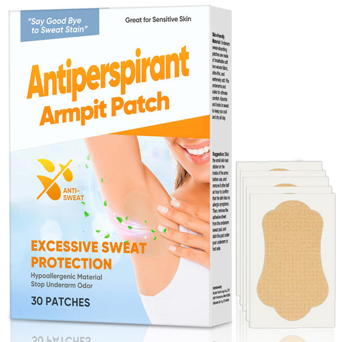 Armpit Sweat Pads, Invisible Underarm Sweat Pads, Self-adhesive Cotton Armpit Antiperspirant Sticker, Disposable Underarm Pads for Sweating Women and Men