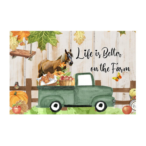 Life is Better on The Farm Classroom Wall Decoration Wall Art Decal Horse Pumpkin Truck Art Removable Wall Stickers for Sofa Kids Room Car Outdoors Vinyl Life is Better on The Farm Classroom Wall Decoration Wall Art Decal Horse Pumpkin Truck Art Removable Wall Stickers for Sofa Kids Room Car Outdoors Vinyl