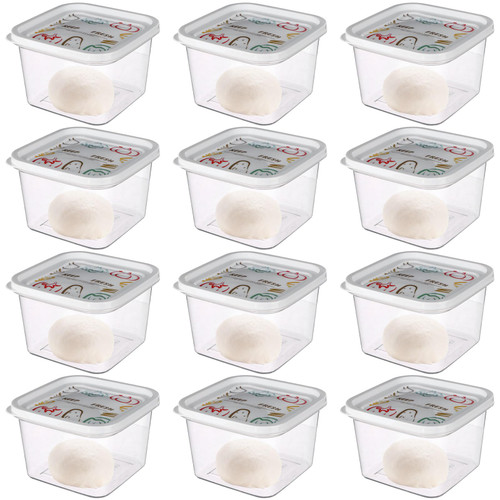 12 Pack Stackable Dough Proofing Box Pizza Dough Proofing Box with Sealing Lids Bread Dough Container Pizza Dough Containers with Covers Food Storage Box Container for Home Kitchen Camping School 12 Pack Stackable Dough Proofing Box Pizza Dough Proofing Box with Sealing Lids Bread Dough Container Pizza Dough Containers with Covers Food Storage Box Container for Home Kitchen Camping School