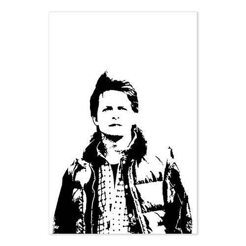 Back To The Future Marty McFly Minimalist Movie Poster