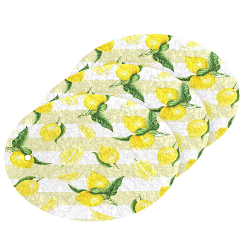 Lemon Slice Leaves Scrub Sponge Kitchen Washing Dishes Cleaning Sponges Non Scratch 3 Sponge for Dish Countertops Floors Showers Tile Sinks