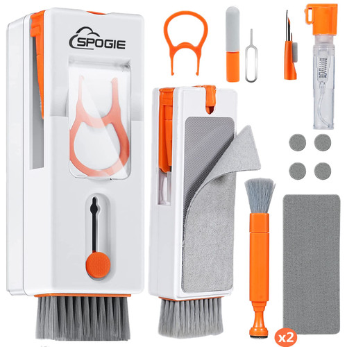 Newest 11-in-1 Keyboard Cleaning Kit, Laptop Cleaning Kit Keyboard Brush Cleaner Electronics Cleaner for Cell Phone/Earbuds/Camera Lens/Computer with Multifunctional Cleaning Tool