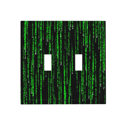Wall Plate Green Matrix 2-Gang Light Switch Plate Duplex Toggle Switch Covers For Bedroom Kitchen Home Decor