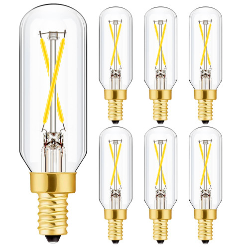 E12 LED Bulb Dimmable 2W Equal 25 watt Light Bulb Daylight 4000K T6 T6.5 E12 Candelabra Bulb 25 watt for Chandeliers,Ceiling Fan,Pendant,Wall sconces AC120V 300LM e12 Light Bulb 6Pack
