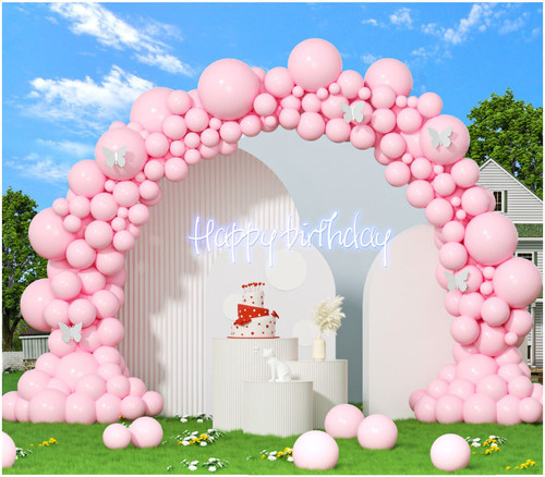 412pcs Pastel Pink Balloon Garland Arch Kit 18 12 10 5 Inch Different Sizes Light Pink Latex Balloons for Baby Shower Birthday Happy Gender Reveal Party Decoration 412pcs Pastel Pink Balloon Garland Arch Kit 18 12 10 5 Inch Different Sizes Light Pink Latex Balloons for Baby Shower Birthday Happy Gender Reveal Party Decoration