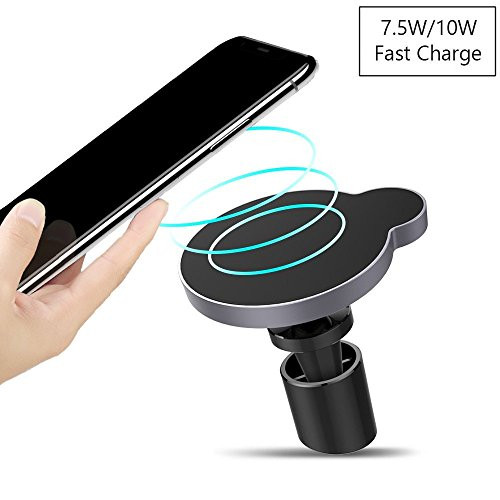 Attom Tech Magnetic Wireless Charger, Fast Qi Wireless Car Charger 7.5W for iPhones, 10W for Samsung Phones, 5W for All Other Qi Devices (Dashboard and Air Vent) Attom Tech Magnetic Wireless Charger, Fast Qi Wireless Car Charger 7.5W for iPhones, 10W for Samsung Phones, 5W for All Other Qi Devices (Dashboard and Air Vent)