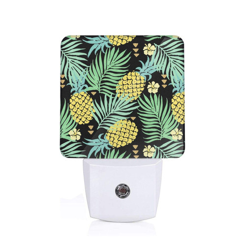 Allgobee Night Light Tropical-Hawaiian-Pineapple-Fruit Dusk to Dawn Sensor,Automated On Off,Home Decor for Kitchen,Bathroom,Bedroom