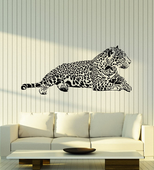 Vinyl Wall Decal Animal Predator Jaguar Wild Big Cat Leopard Stickers Mural Large Decor (g7037) Black Vinyl Wall Decal Animal Predator Jaguar Wild Big Cat Leopard Stickers Mural Large Decor (g7037) Black