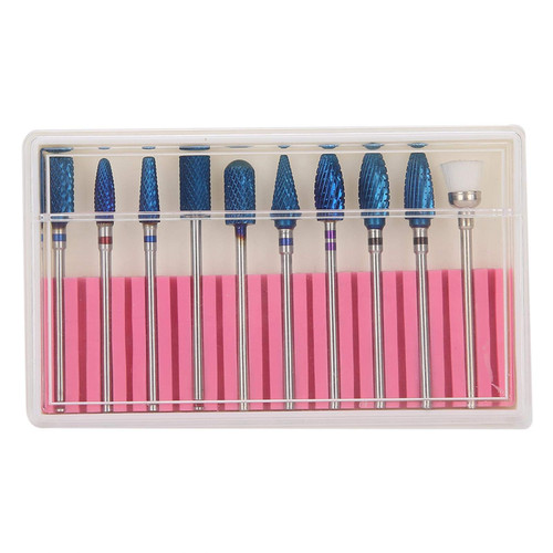 EVTSCAN Nail Drill Bits Set,Tungsten Steel Drill Bits Acrylic Nail File Bits Cuticle Drill Bit Efile Nail Bit Fine Grit