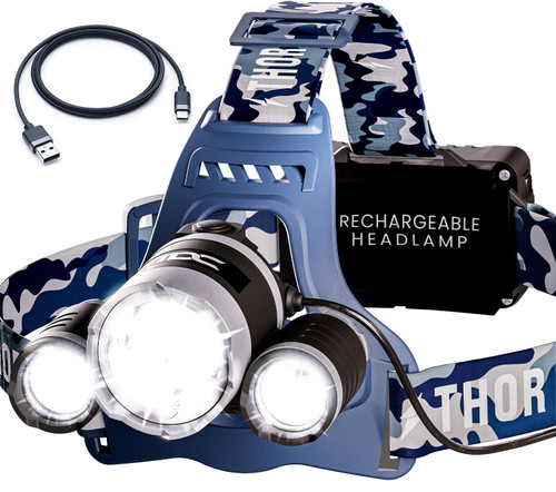 TDC Camo Rechargeable Headlamp - Zoomable Led Headlamp - Headlamp Flashlight USB - Waterproof Headlamps for Adults - Head Lamps Outdoor Led Rechargeable - Head Lights for Forehead - Head Flashlight TDC Camo Rechargeable Headlamp - Zoomable Led Headlamp - Headlamp Flashlight USB - Waterproof Headlamps for Adults - Head Lamps Outdoor Led Rechargeable - Head Lights for Forehead - Head Flashlight