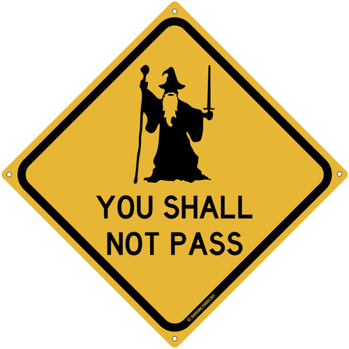 You Shall Not Pass 12" x 12" Funny Tin Sign Bedroom Man Cave Garage Dorm Nerd Home Decor