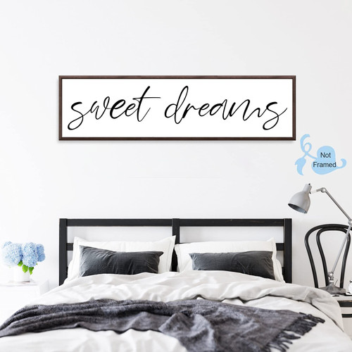 Sweet Dreams Wall Decor Above Bed Canvas Wall Art Sweet Dreams Sign Master Bedroom Wall Decor for Farmhouse over the Bed Wall Decor 12x48 Inch Unframed Sweet Dreams Wall Decor Above Bed Canvas Wall Art Sweet Dreams Sign Master Bedroom Wall Decor for Farmhouse over the Bed Wall Decor 12x48 Inch Unframed